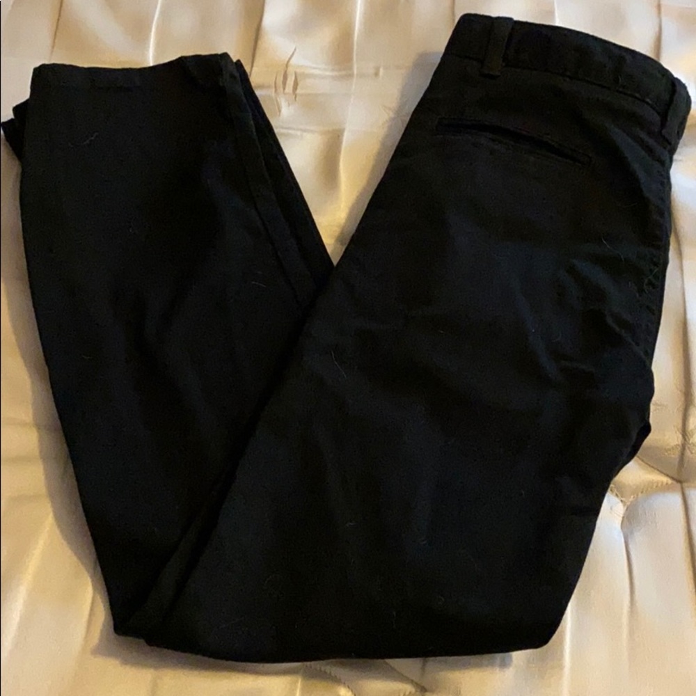 Chaps Black Casual Dress Pants, Boys 12,Chaps